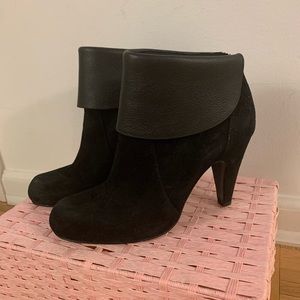 Jessica Bennett Suede x Leather Cuffed Heels